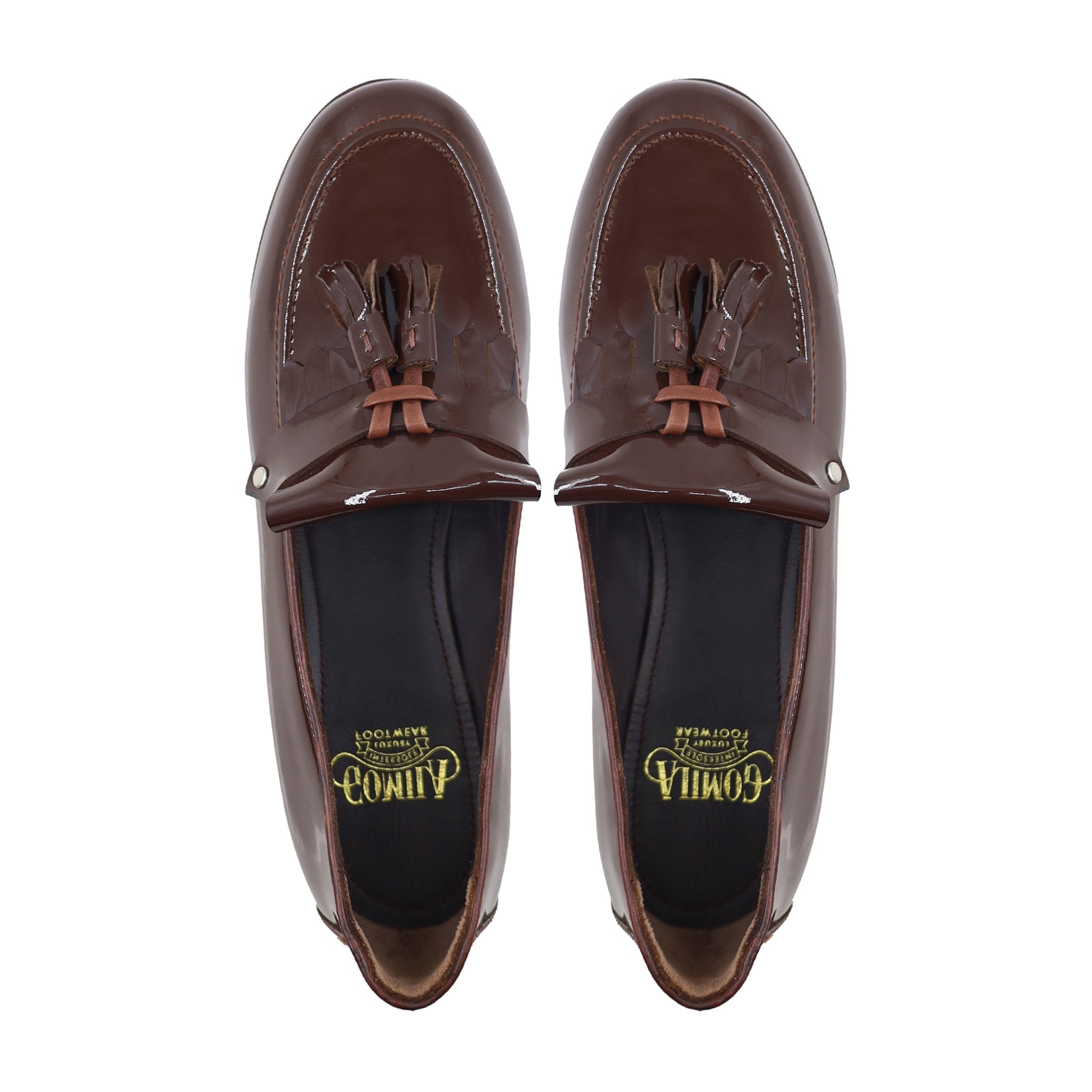 Morgan - Ladies Dark Brown Patent Leather Loafer