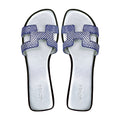 Stephanie - Women's Blue and Golden Slipper