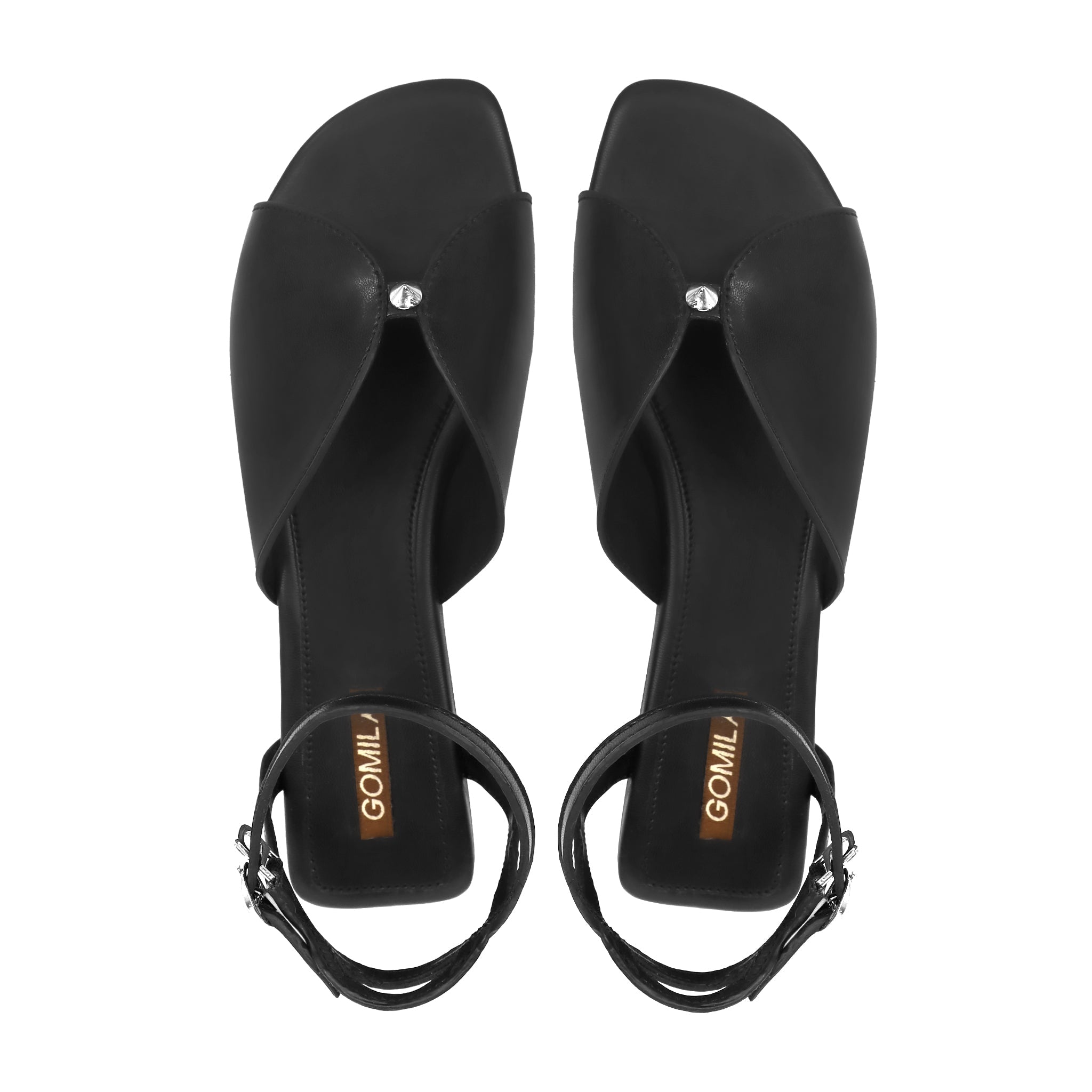 Luno - Women's Black Strapped Sandal