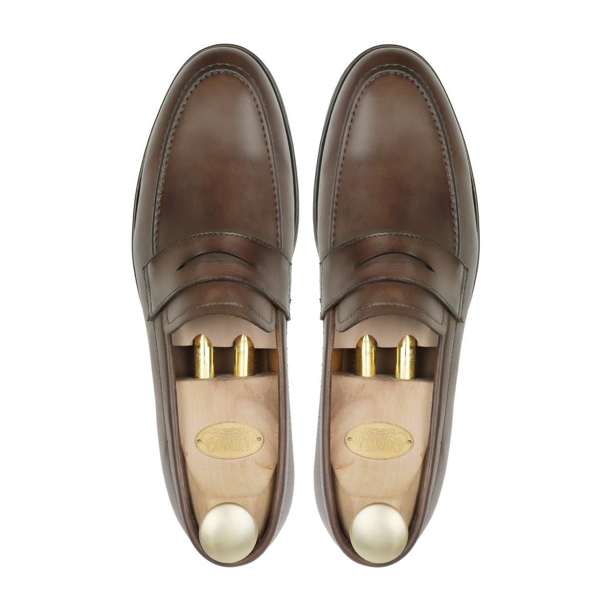 Brix - Men's Brown Patina Calf Leather Loafer