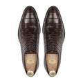 Elvano - Men's Dark Brown Calf Leather Wholecut Shoe