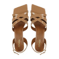 Fionix - Women's Tan Strapped 50mm Heel