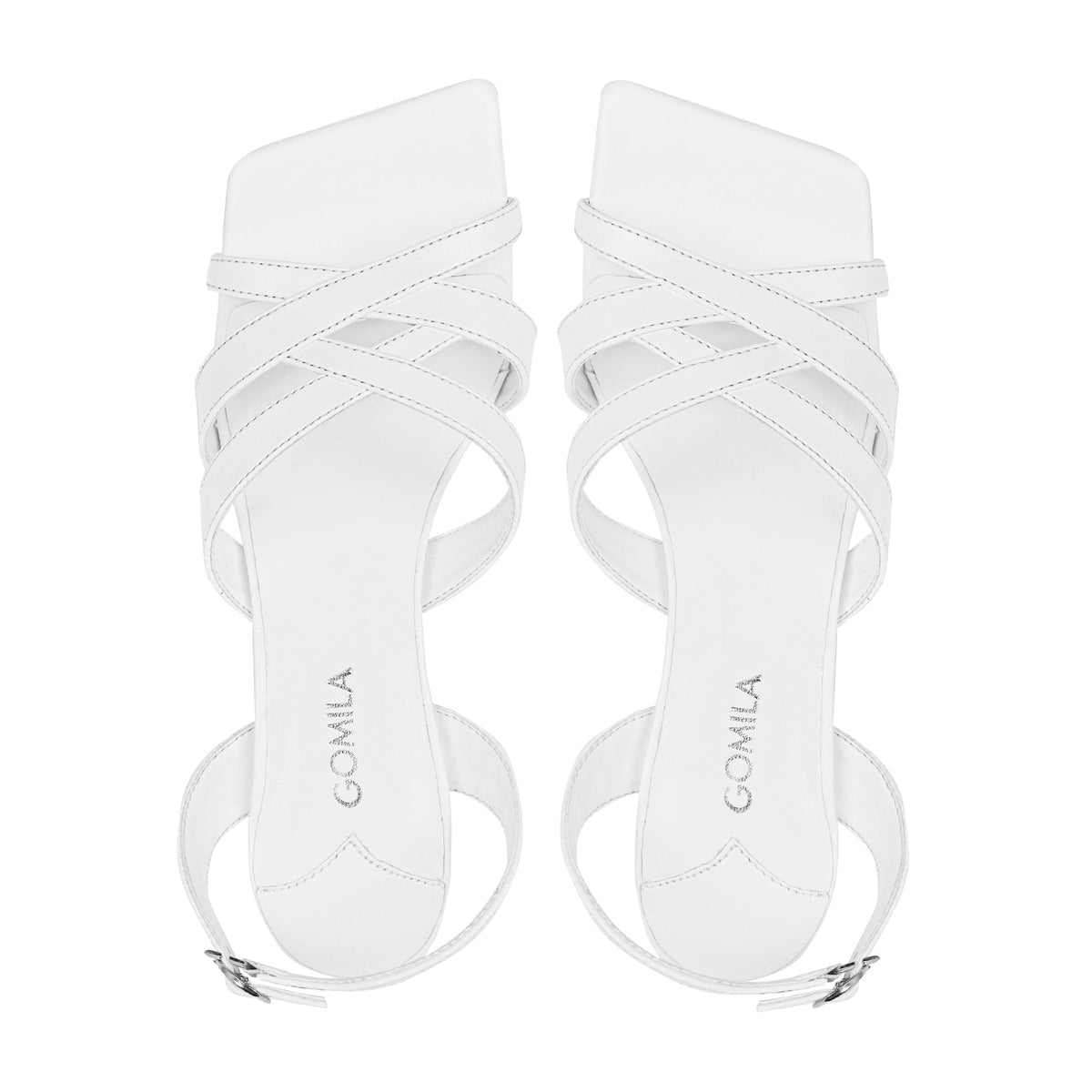 Fion - Women's White Strapped Heel