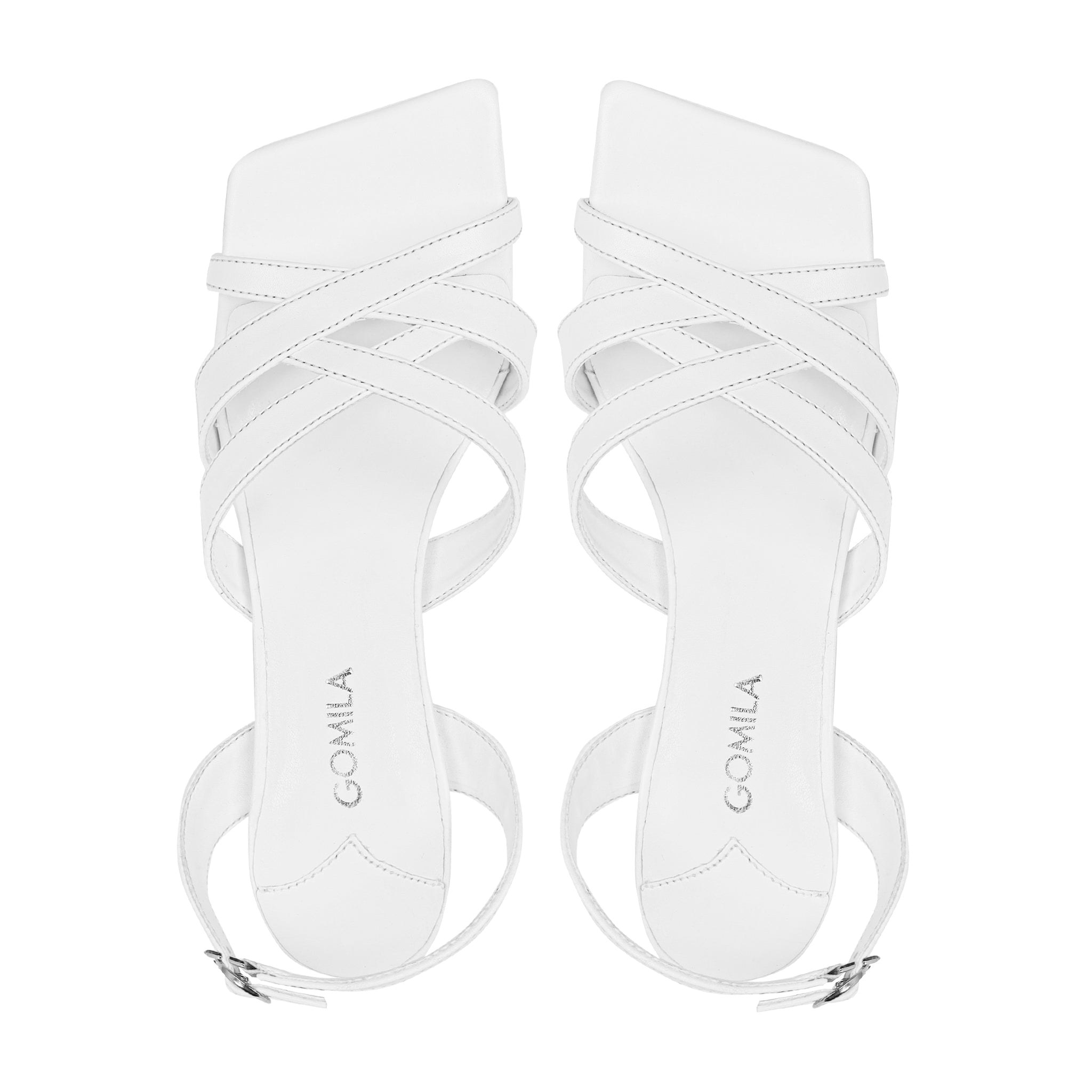 Fion - Women's White Strapped Heel