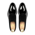 Aristo - Men's Black Patent Leather and Kid Suede Oxford Shoe