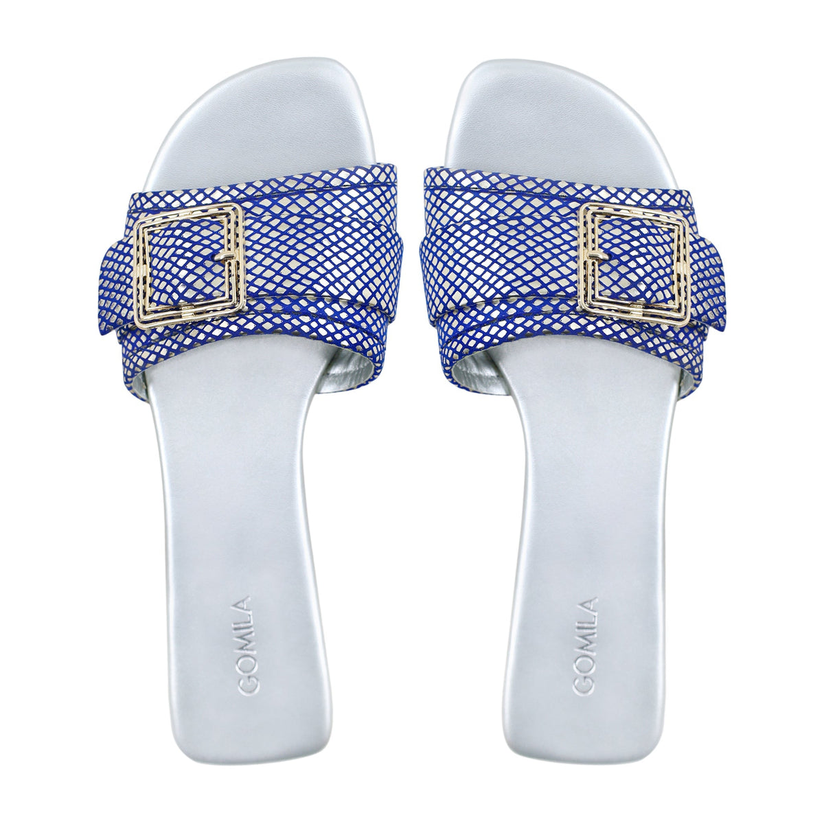 Gabriella - Women's Blue and Silver Slipper