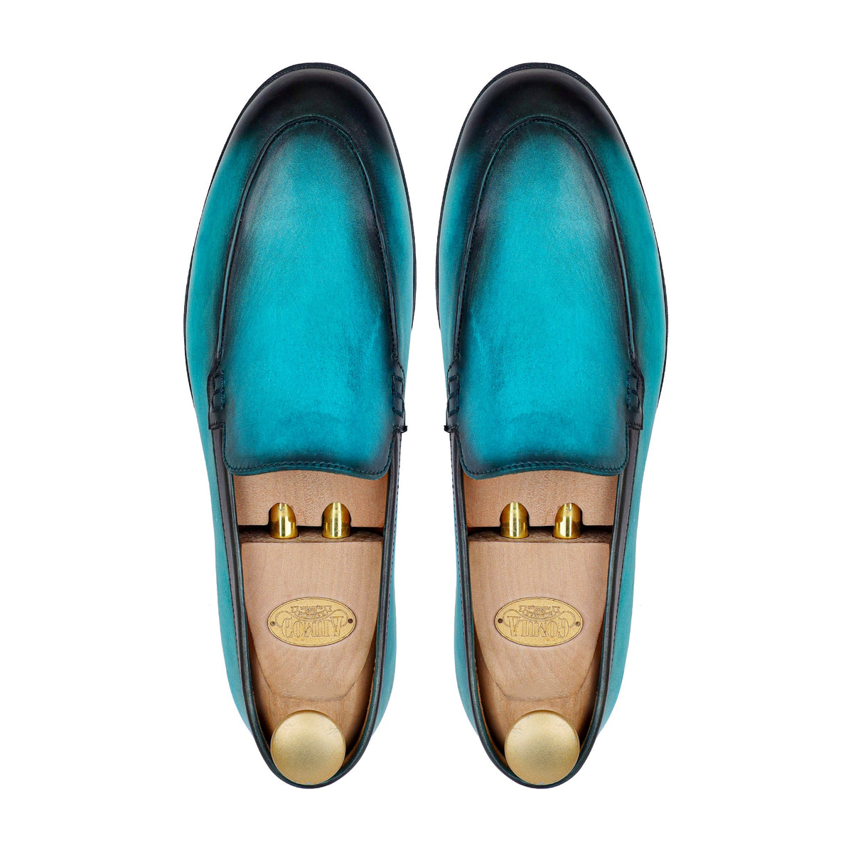 Vexo - Men's Turquoise Patina Calf Leather Loafer