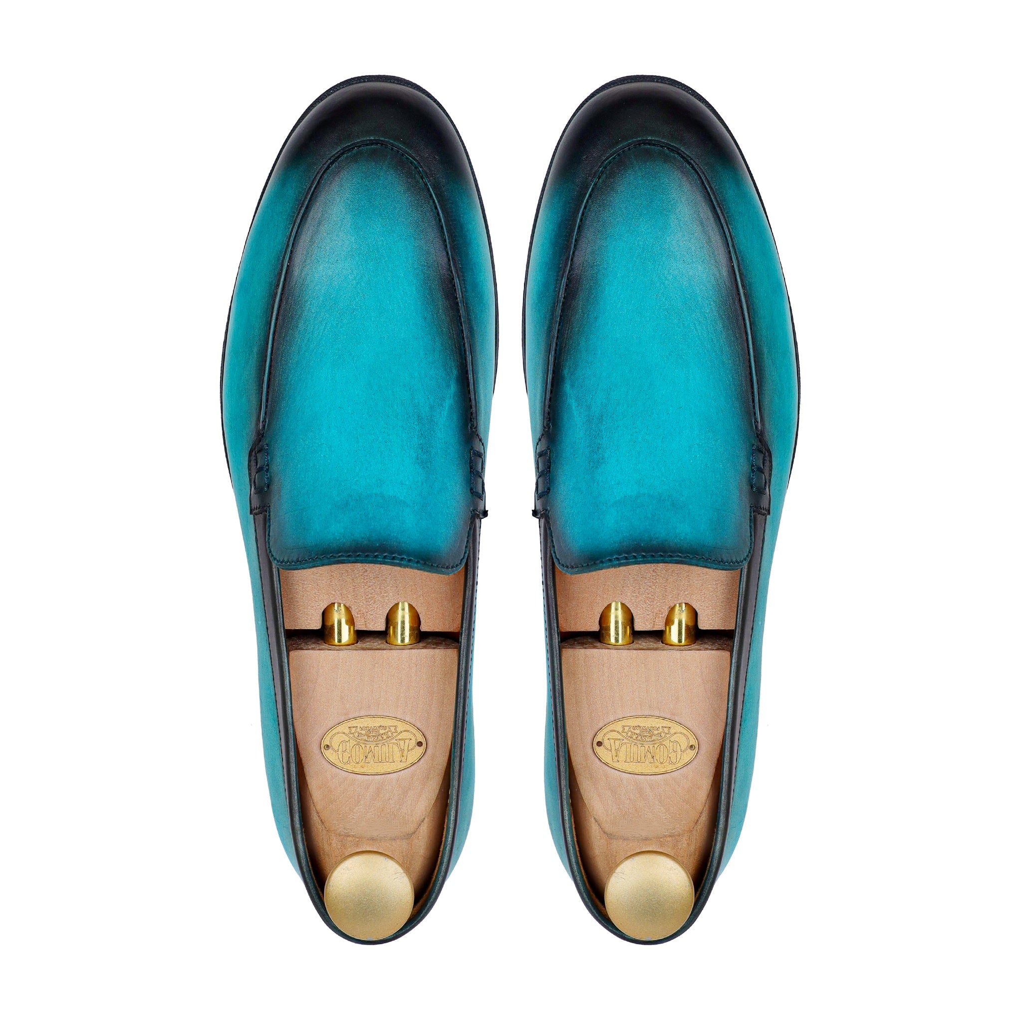 Vexo - Men's Turquoise Patina Calf Leather Loafer