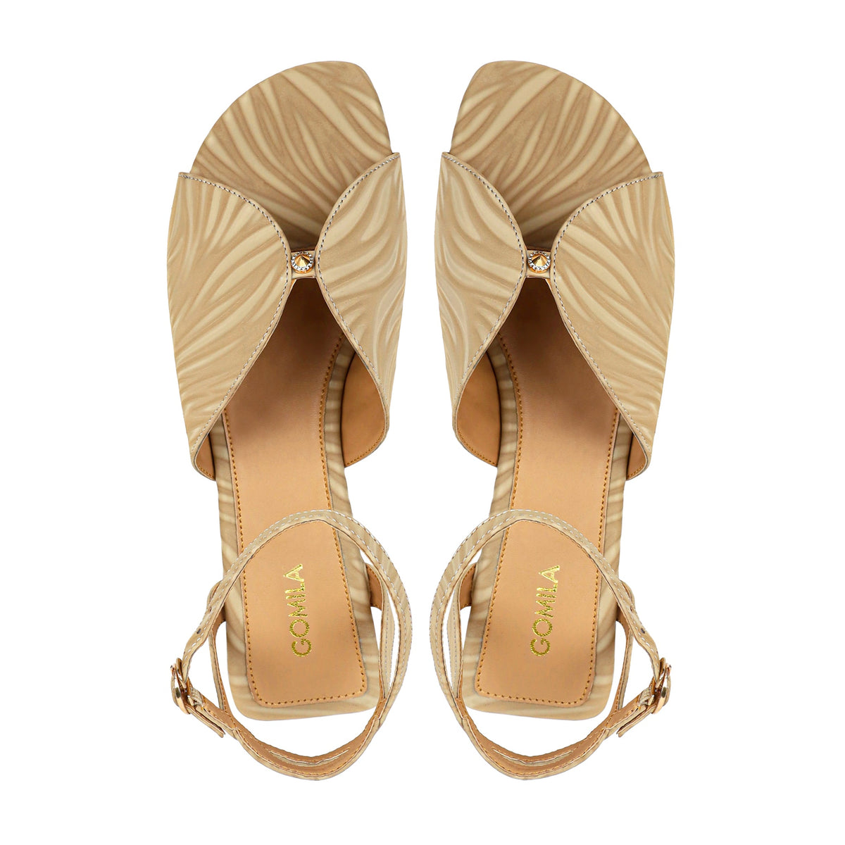 Novia - Women's Beige Strapped Sandal