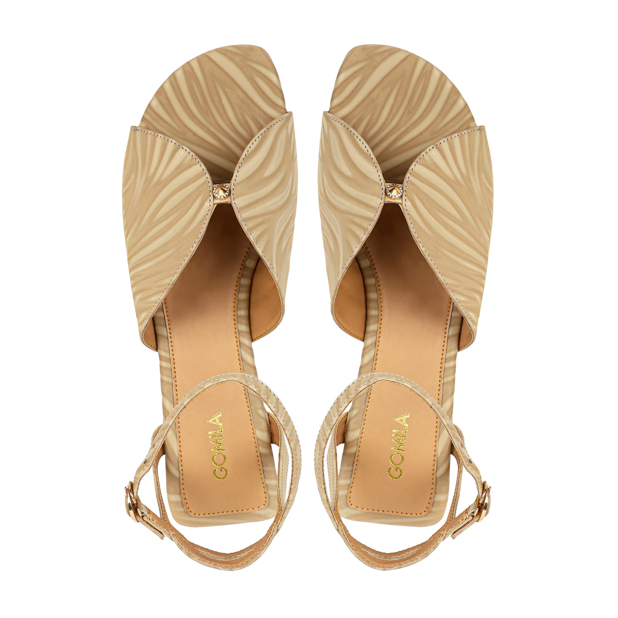 Novia - Women's Beige Strapped Sandal