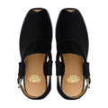 Nikki - Men's Black Kid Suede Sandal