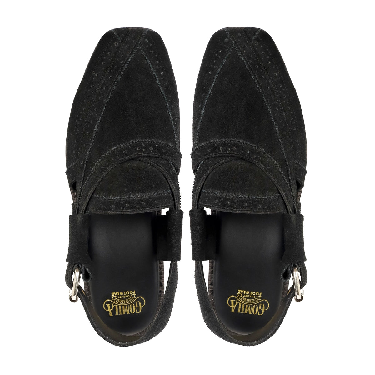 Nao - Men's Black Suede Leather Sandal