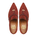 Burbank - Ladies Oxblood Kid Suede 70mm Heels