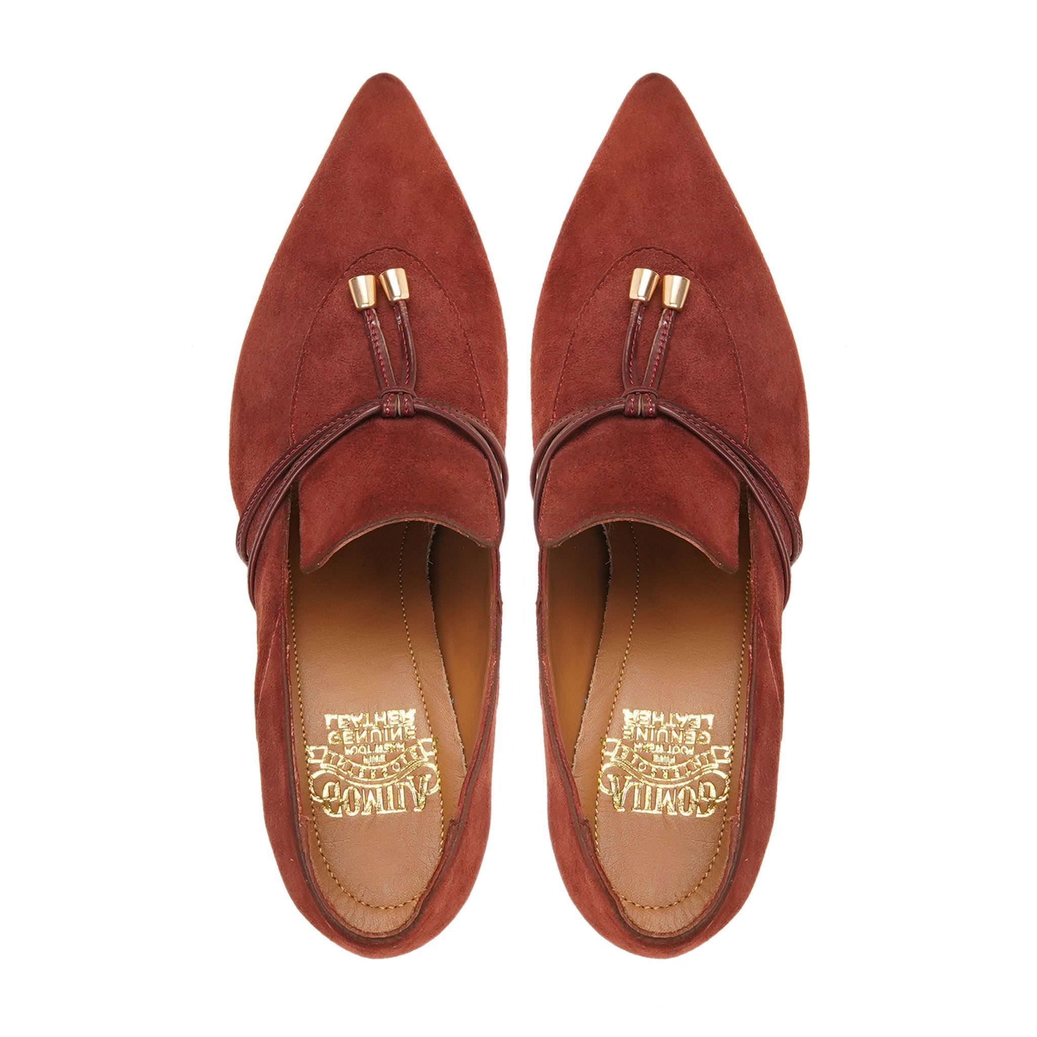 Burbank - Ladies Oxblood Kid Suede 70mm Heels