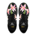Crimson Leaf - Men's Black Hand Painted Sneaker