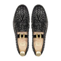 Bralton - Men's Black Hand Woven Calf Leather Loafer