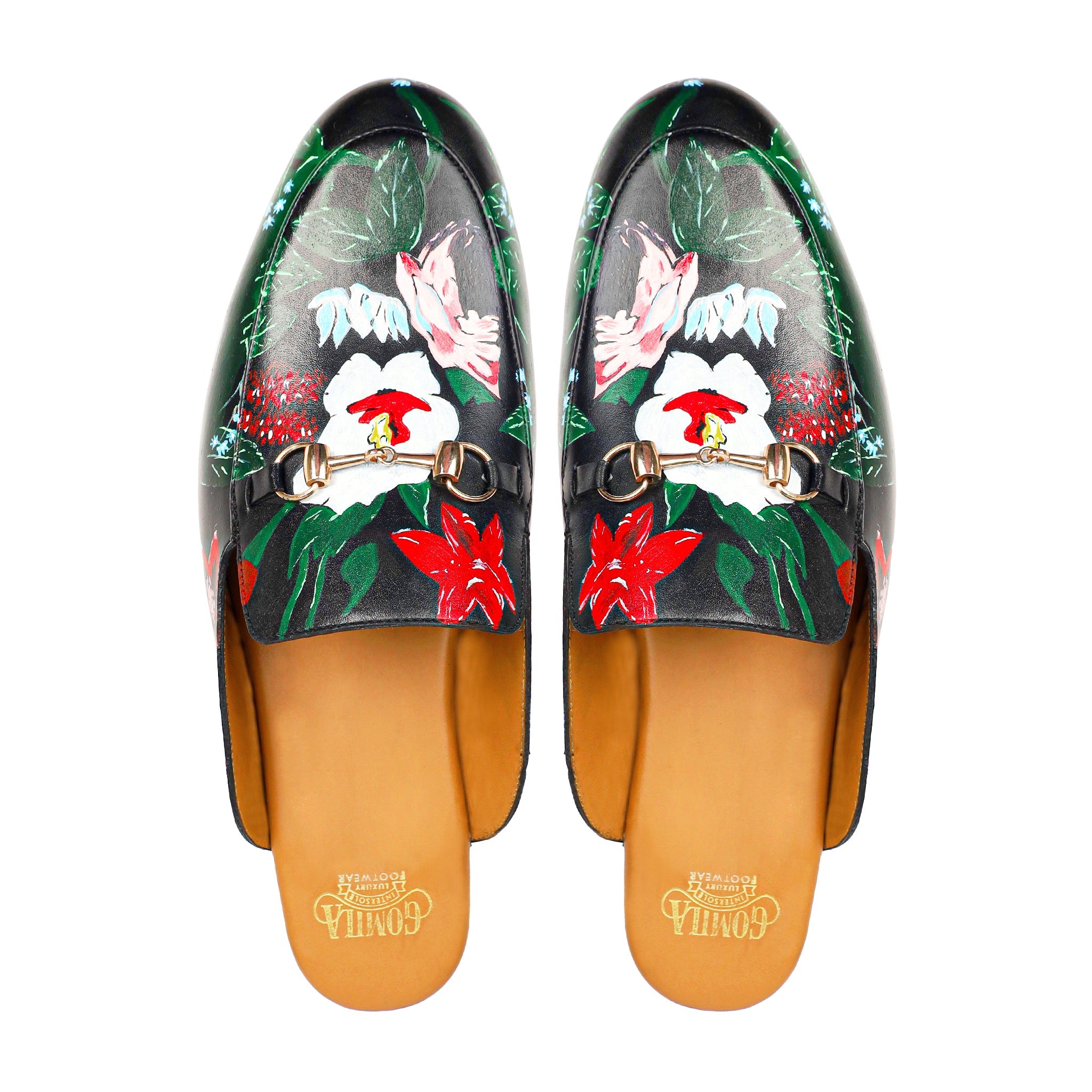 Bellano - Men's Black Hand Painted Slipper