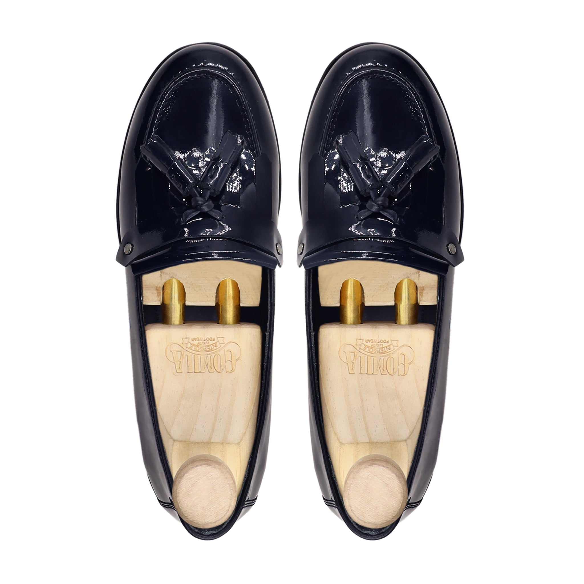 Morgan - Ladies Dark Blue Patent Leather Loafer