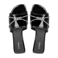 Avenza - Women's Black and Silver Slipper