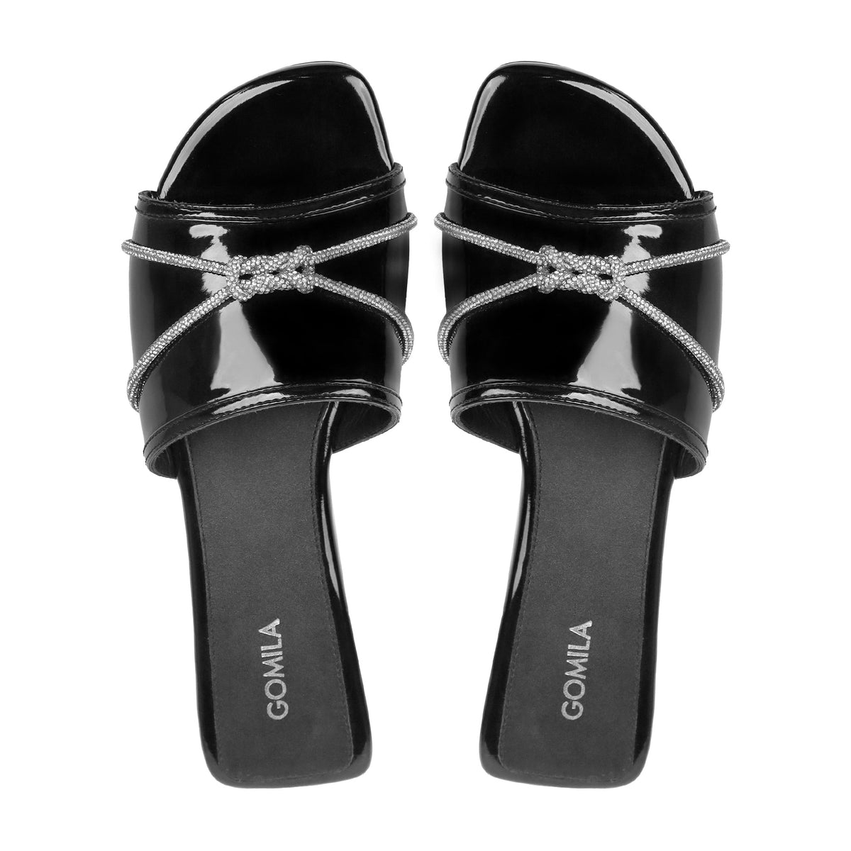 Avenza - Women's Black and Silver Slipper
