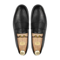 Jefey - Men's Black Pebble Grain Leather Loafer
