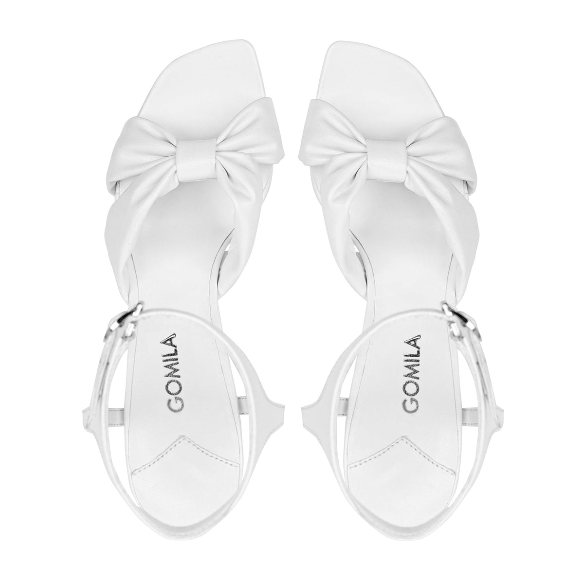 Liva - Women's  White Strapped 90mm Heel
