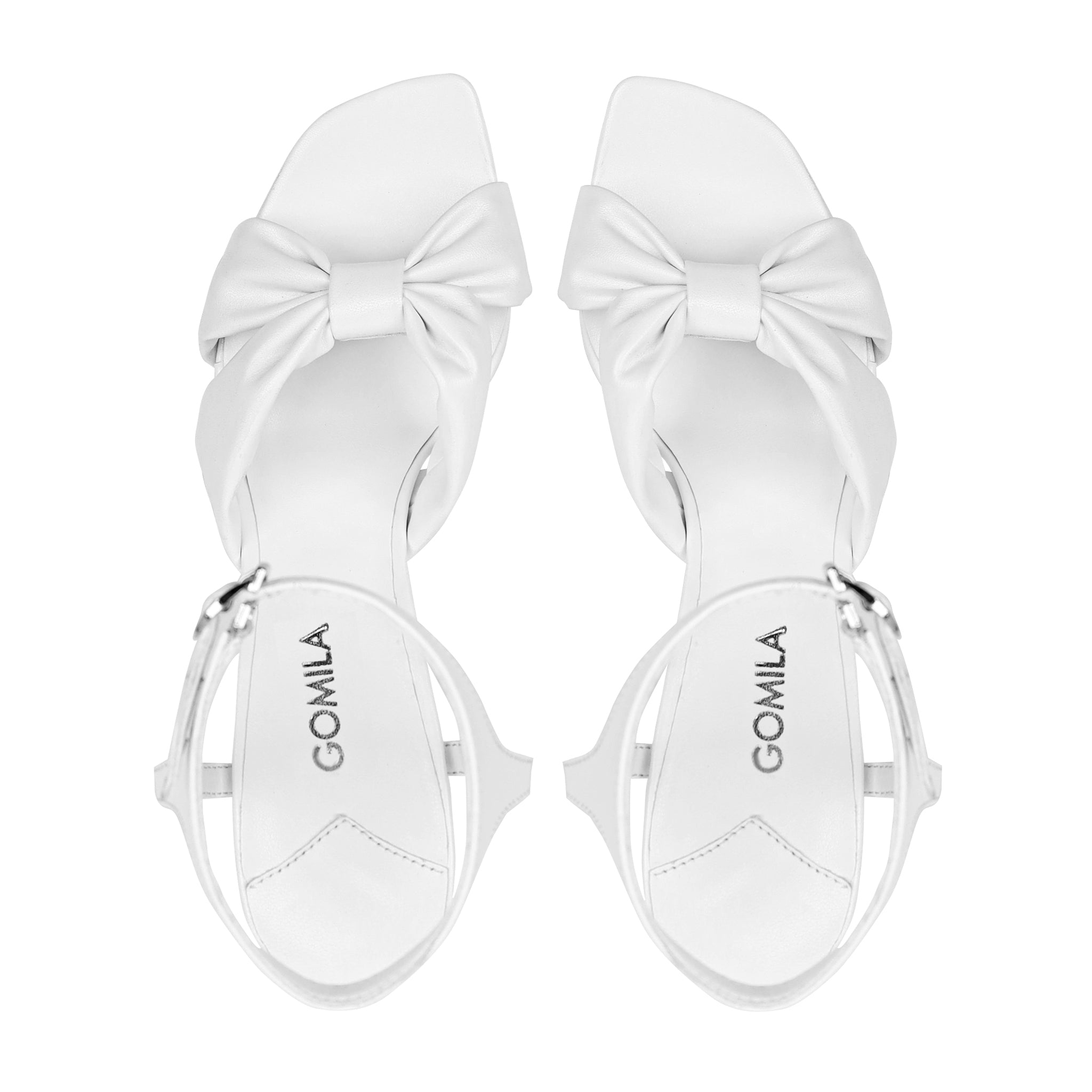 Liva - Women's  White Strapped 90mm Heel