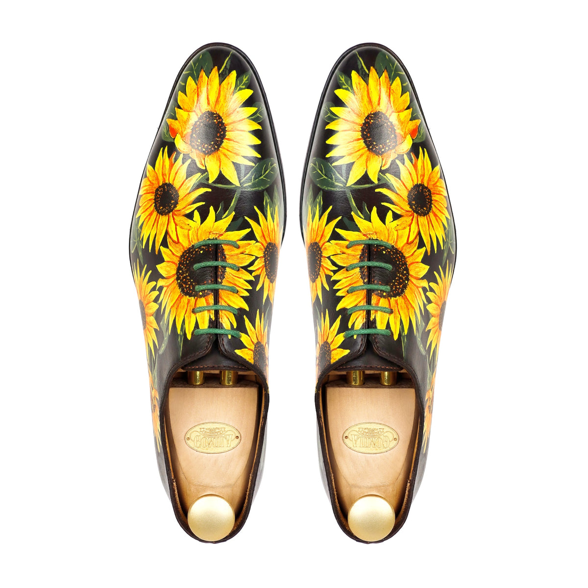 Aurelius - Men's Black Hand Painted Wholecut