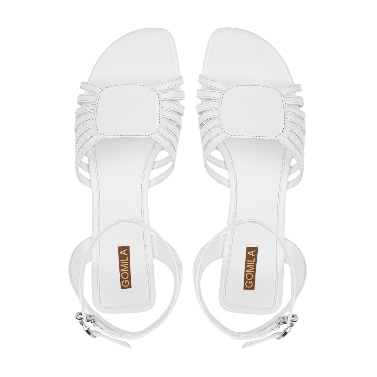 Bella - Women's White Strapped Sandal
