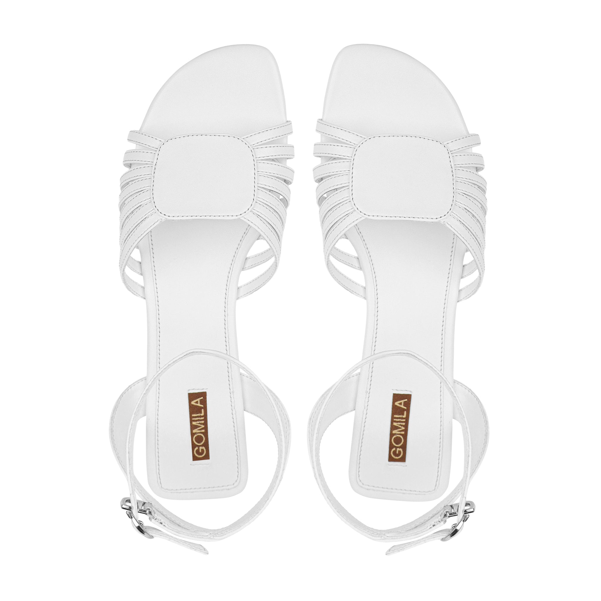 Bella - Women's White Strapped Sandal