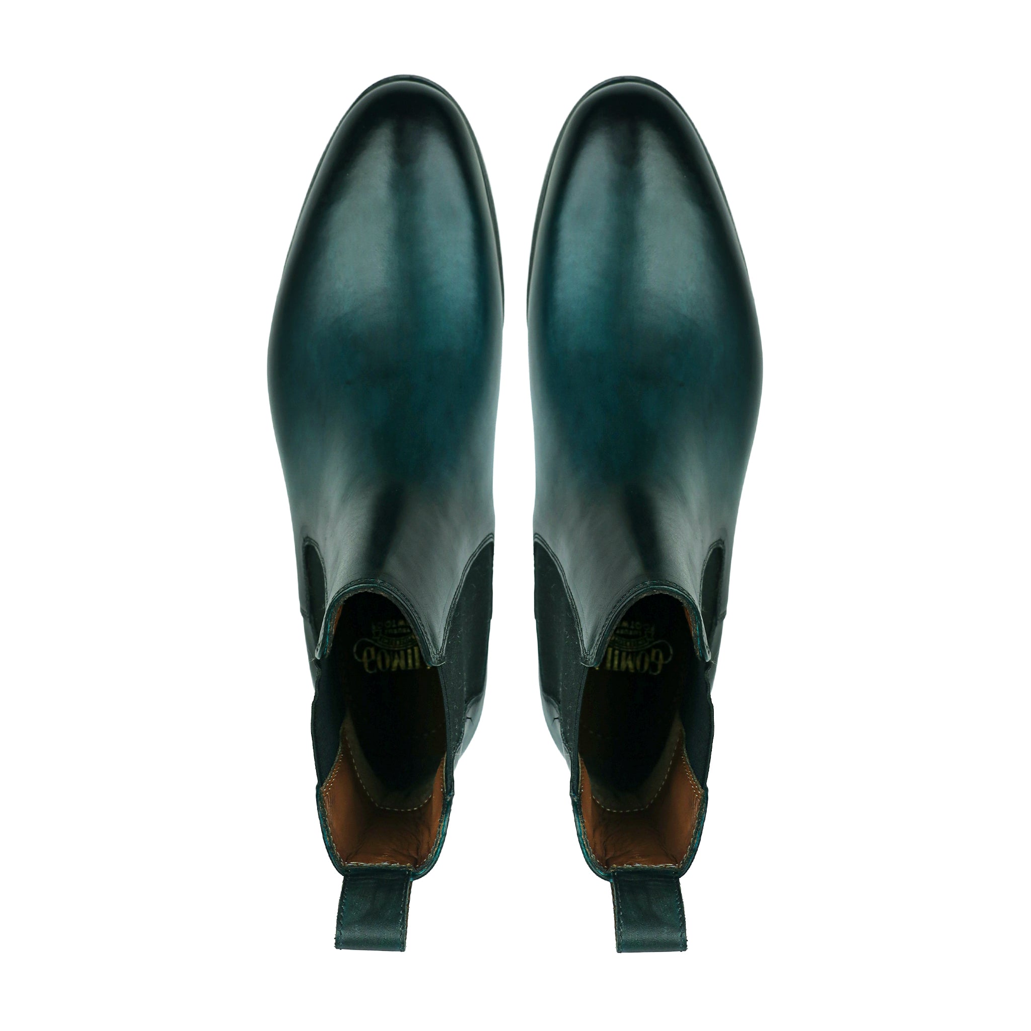 Bravik - Men's Burnished Navy Blue Calf Leather Chelsea Boot