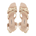 Elaira - Women's Argyle Beige Heels
