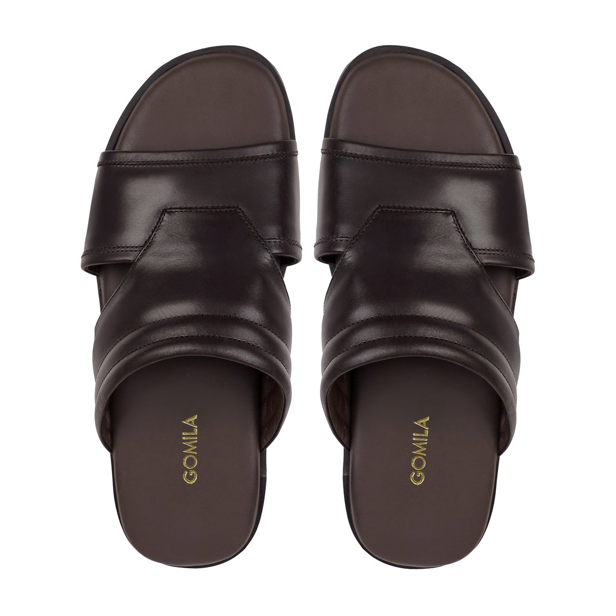 Hayes - Men's Brown Calf Leather Slipper