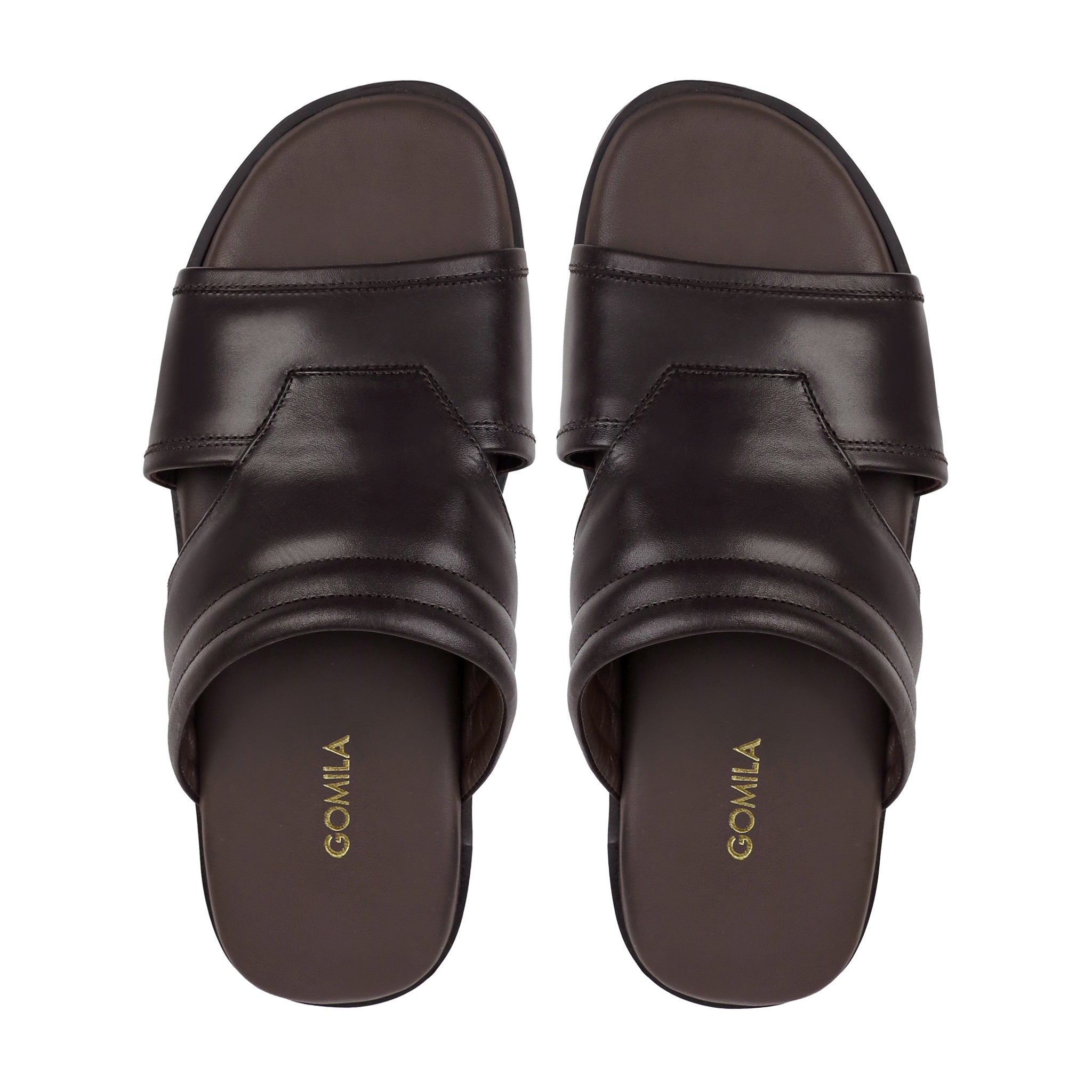 Hayes - Men's Brown Calf Leather Slipper