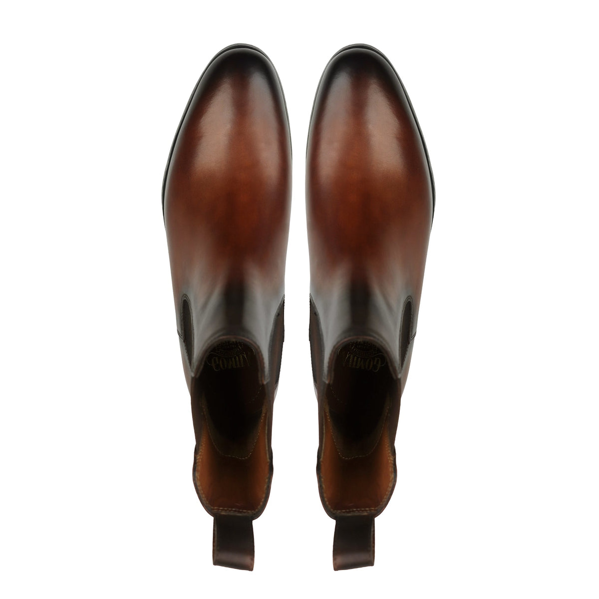 Bravik - Men's Burnished Brown Calf Leather Chelsea Boot