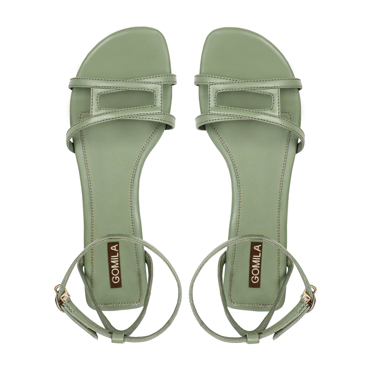 Aloura - Women's Light Green Strapped Sandal