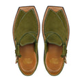 Lige - Men's Olive Green Kid Suede Sandal