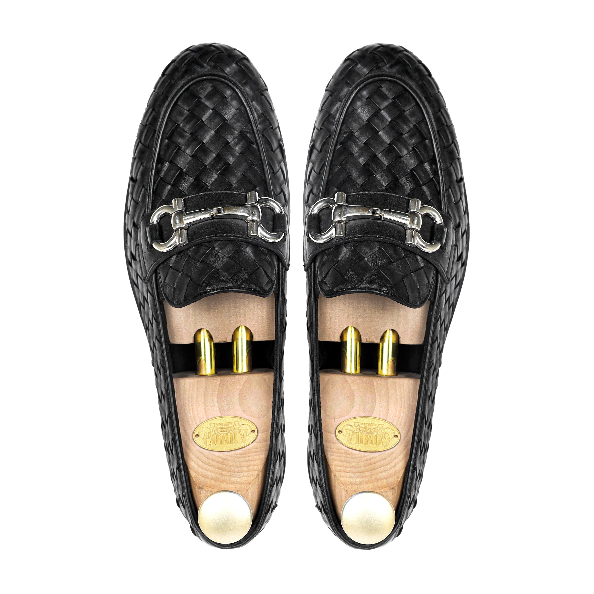 Weav - Men's Black Hand Woven Calf Leather Loafer