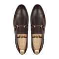 Gregorio - Men's Dark Brown Pebble Grain Leather Loafer