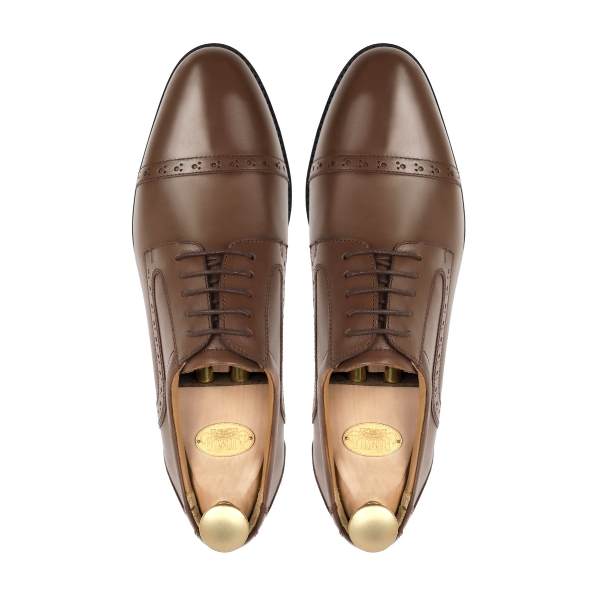 Crispin - Men's Brown Calf Leather Derby Shoe