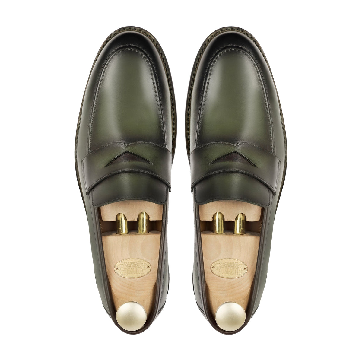 Bolt - Men's Burnished Olive Green Calf Leather Loafer - Goodyear Welted