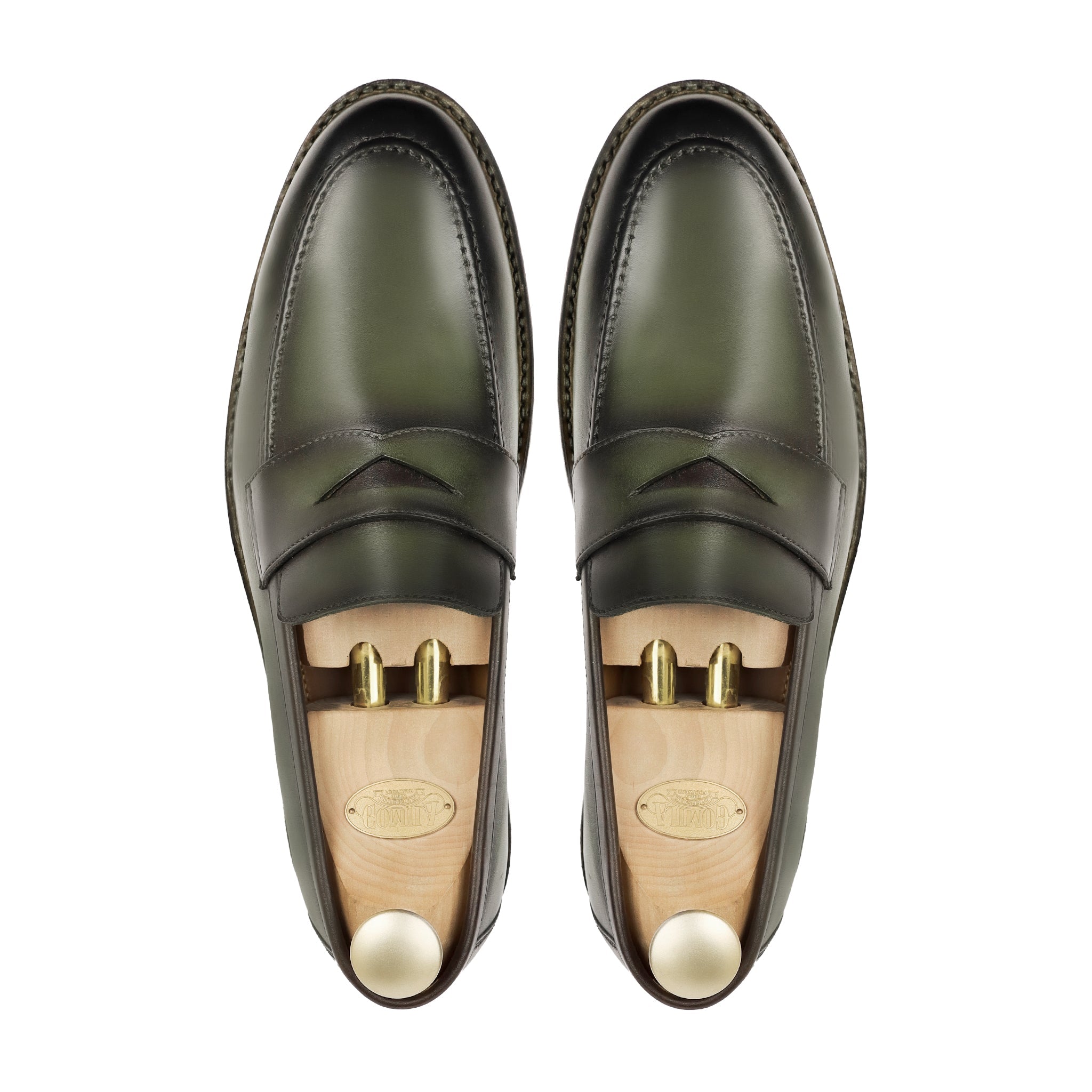 Bolt - Men's Burnished Olive Green Calf Leather Loafer - Goodyear Welted