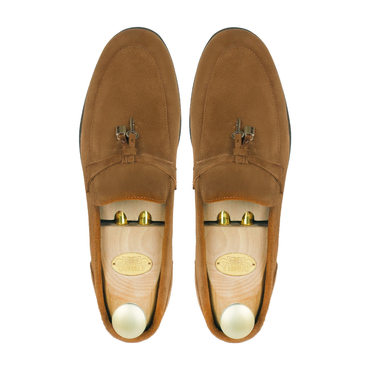 Aura - Men's Cognac Suede Loafer