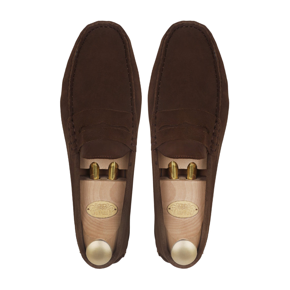 Knox - Men's Dark Brown Split Suede Driver Shoe