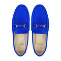 Lyla - Ladies Blue Suede Loafer