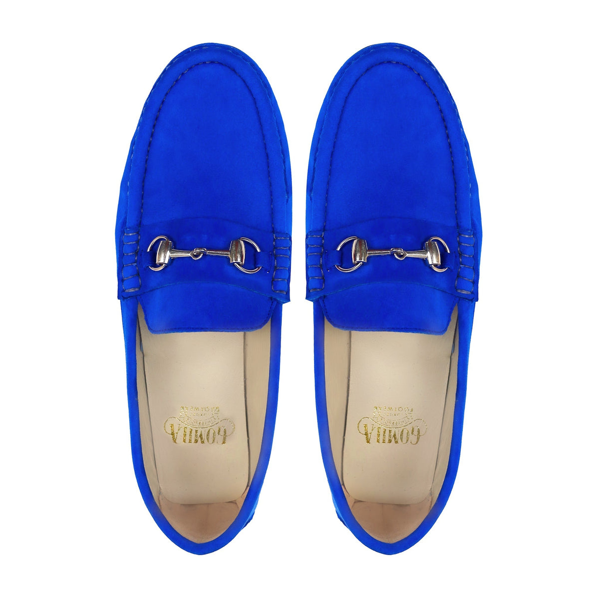 Lyla - Ladies Blue Suede Loafer