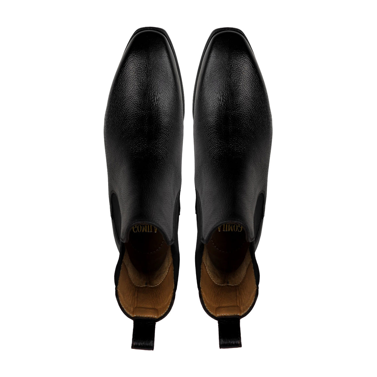 Titan - Men's Black Pebble Grain Leather Chelsea Boot
