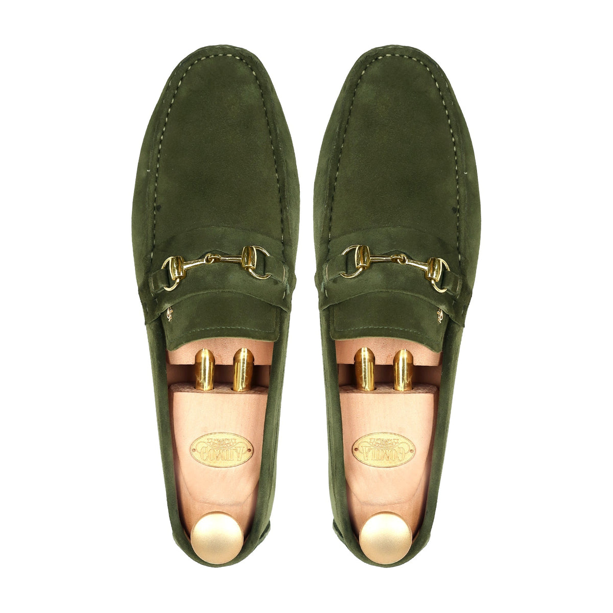 Renzo - Men's Olive Green Suede Driver Shoe