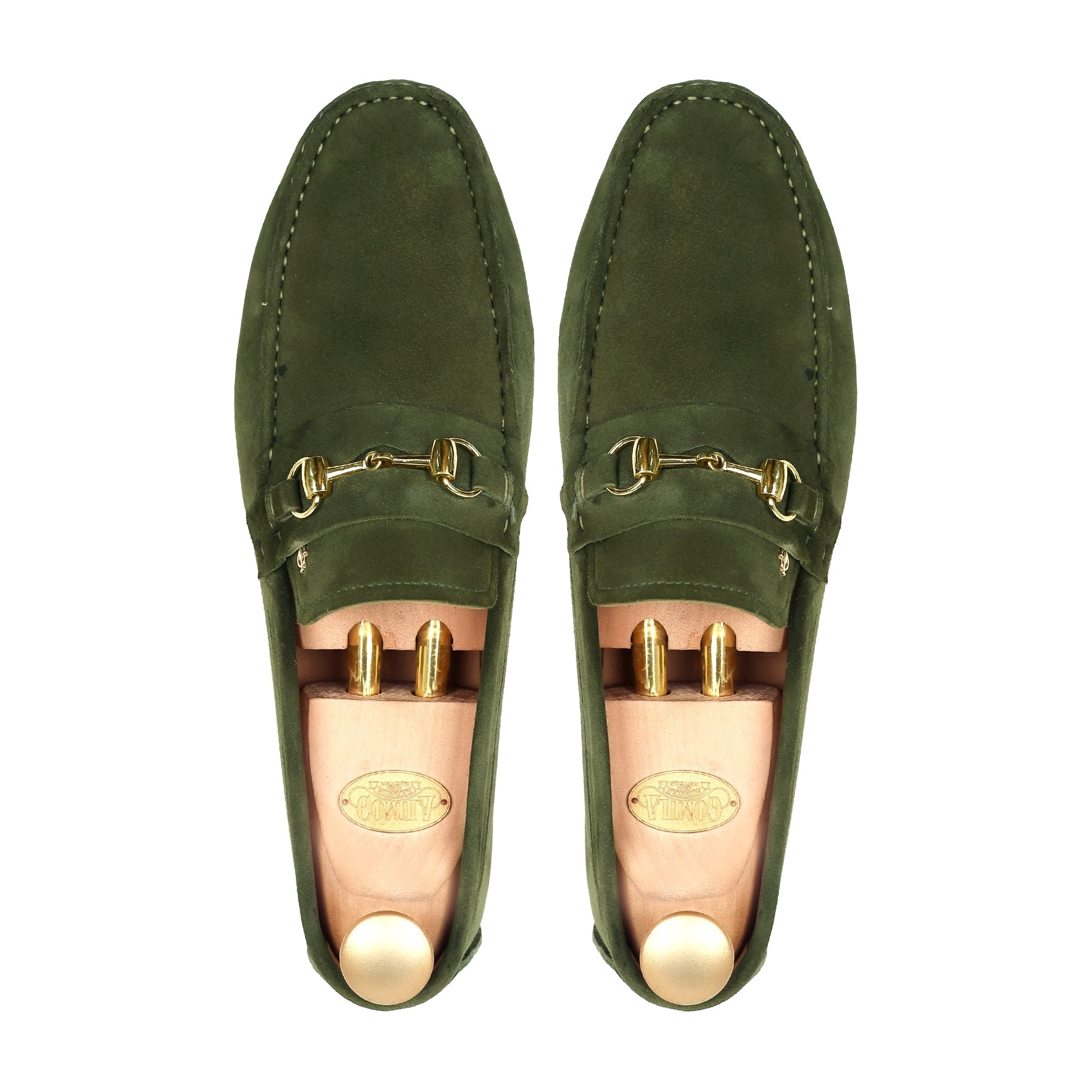 Renzo - Men's Olive Green Suede Driver Shoe
