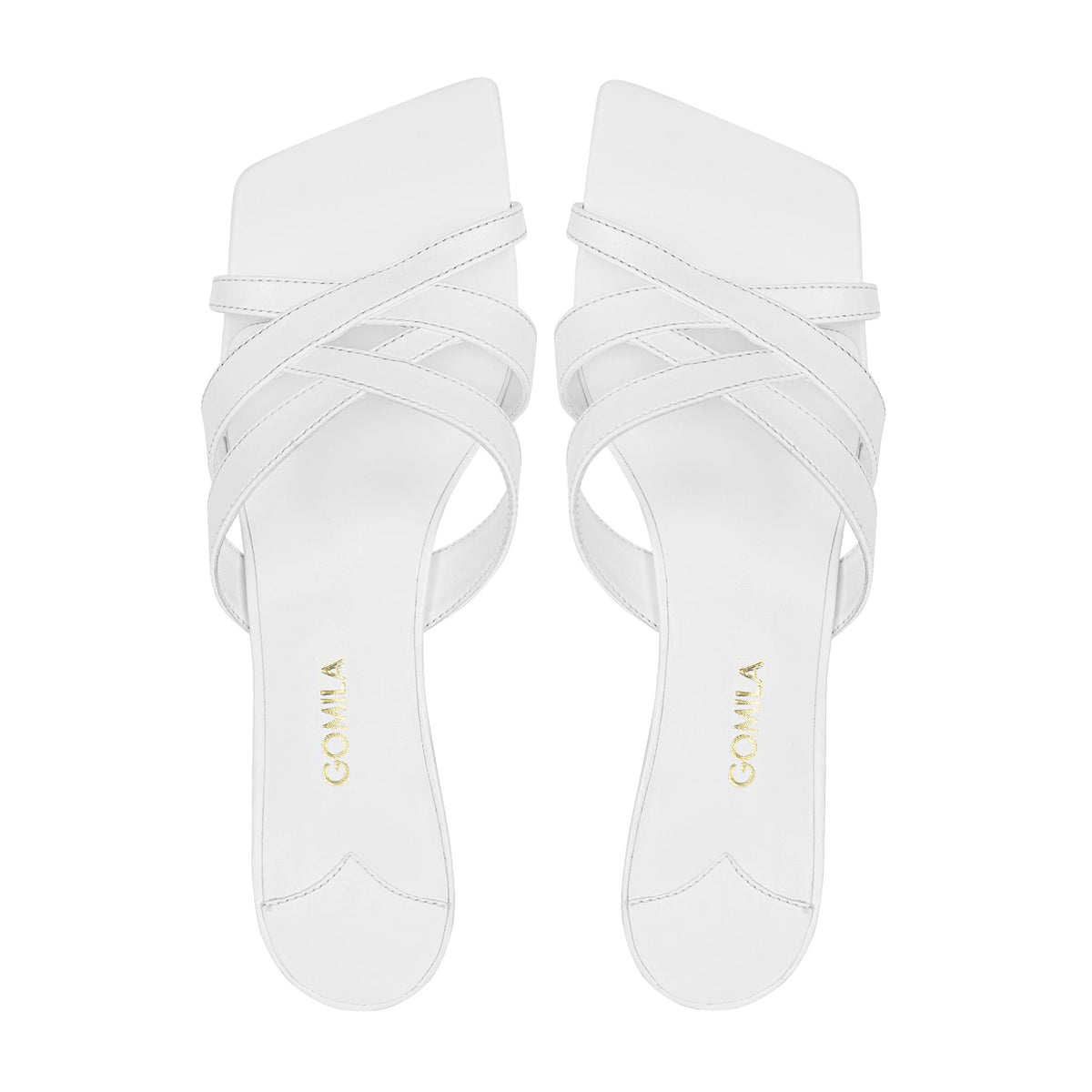 Astra - Women's White Strapped Heel